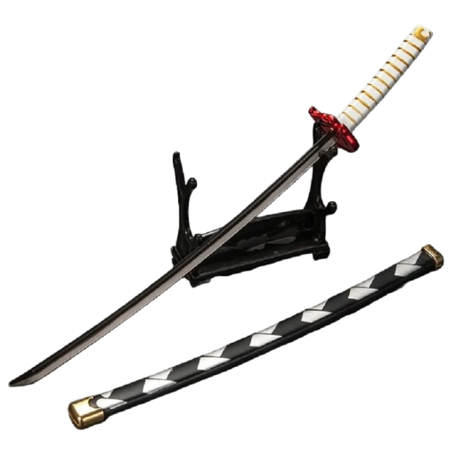 Katana com estojo Kyojuro Rengoku Réplica da katana do anime 25 cm Decoração de casa