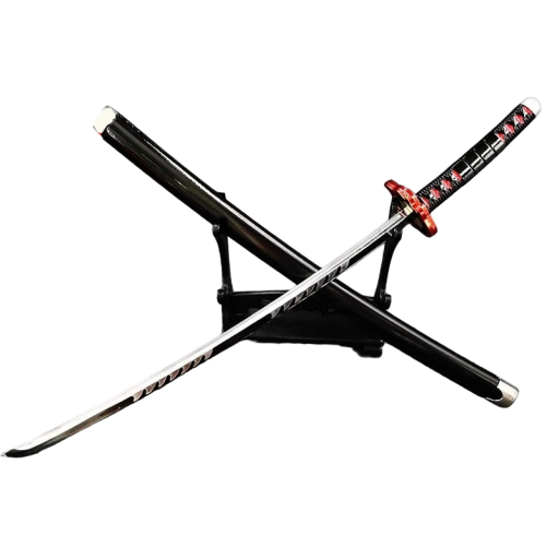 Katana med skede Tanjiro Kamado Replika af anime katana 25 cm Boligindretning
