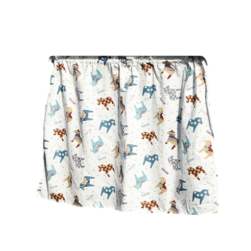 Katoenen auto gordijn met zuignappen Wit met paardenmotief Zonbescherming UV zonnescherm voor autoramen voor kinderen Reisaccessoire