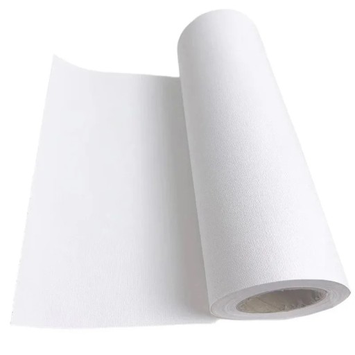 Katoenen doek 5m rol wit leeg voor olieverf en acrylpigmenten professionele kunstschildering breedte 37 cm