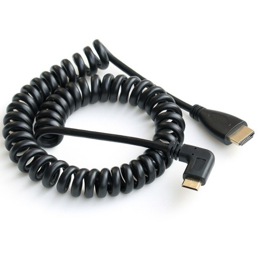 Kątowy elastyczny przewód połączeniowy Mini HDMI do HDMI M / M