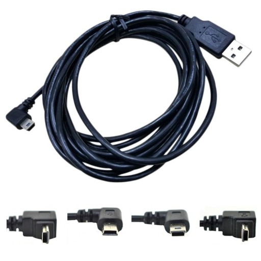 Kątowy kabel połączeniowy USB 2.0 do Mini USB M / M