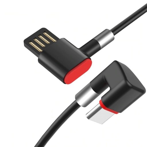Kątowy kabel USB do Micro USB / USB-C