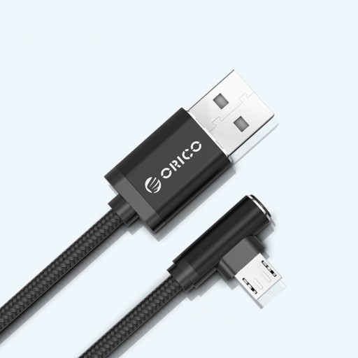 Kątowy kabel USB do USB-C / Micro USB / Lightning