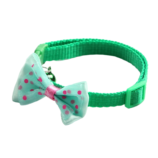 Kattehalsbånd med sløjfe og klokke Dekorativt kattehalsbånd Justerbart kattehalsbånd Kattetilbehør