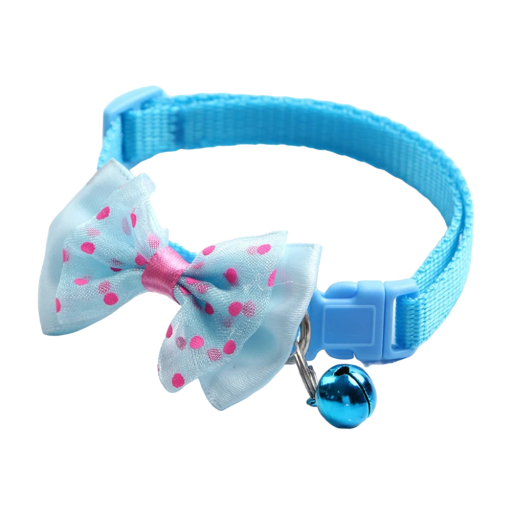 Kattenhalsband met strik en belletje Decoratieve kattenhalsband Verstelbare kattenhalsband Kattenaccessoires