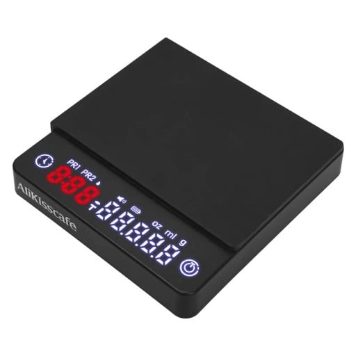 Kávé mérleg 0,1 g – 2 kg 800 mAh Újratölthető lítium akkumulátor 10 óra Kompakt digitális mérleg időzítővel PR1 PR2 PR3 módok