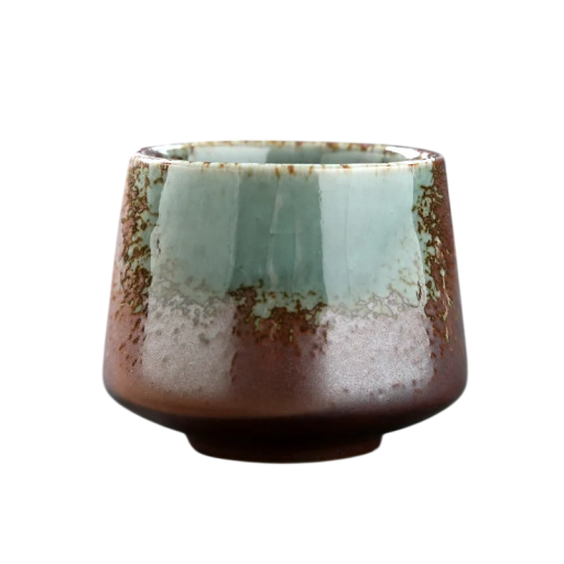 Keramický hrneček 200 ml glazovaný šálek na kávu a čaj 8,5 × 8,2 × 6,5 cm z keramiky pro každodenní použití doma i v kanceláři