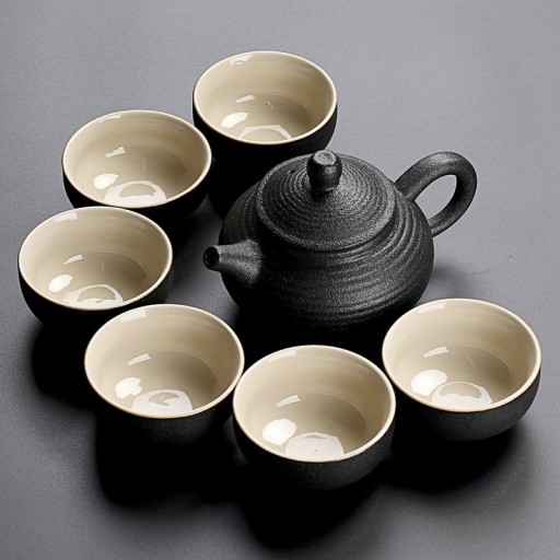 Keramiek theeservies 7-delig