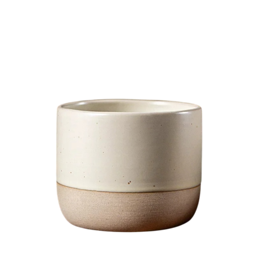 Keramiikkamuki 180 ml, kuppi teelle ja kahville, beige-ruskea matta pinta ilman kahvaa kotikäyttöön