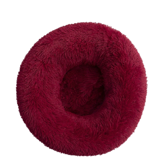Kerek szőrös ágy kutyáknak és macskáknak 40 cm