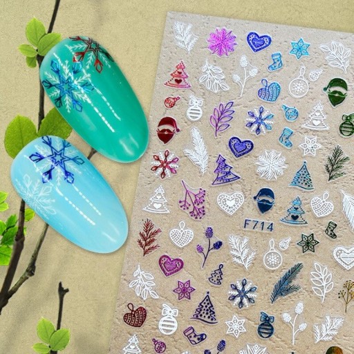 Kerst 3D nagelstickers N978
