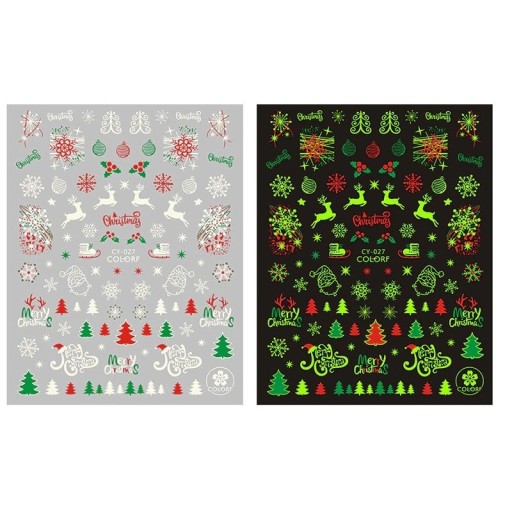 Kerst 3D nagelstickers N981