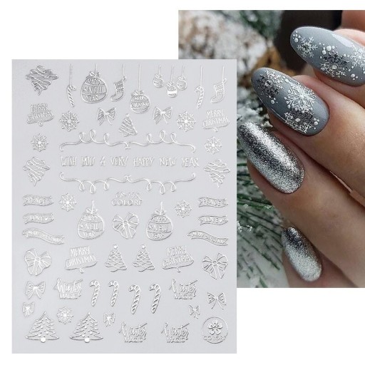 Kerst 3D nagelstickers N985