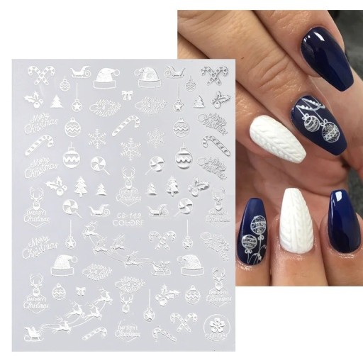 Kerst 3D nagelstickers N985