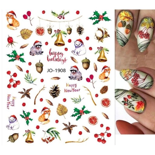 Kerst 5D nagelstickers