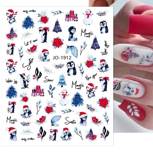 Kerst 5D nagelstickers