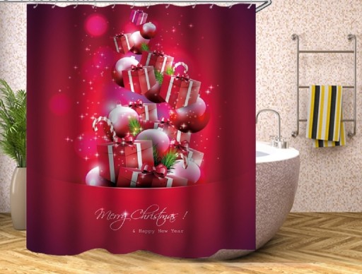 Kerst douchegordijn C52