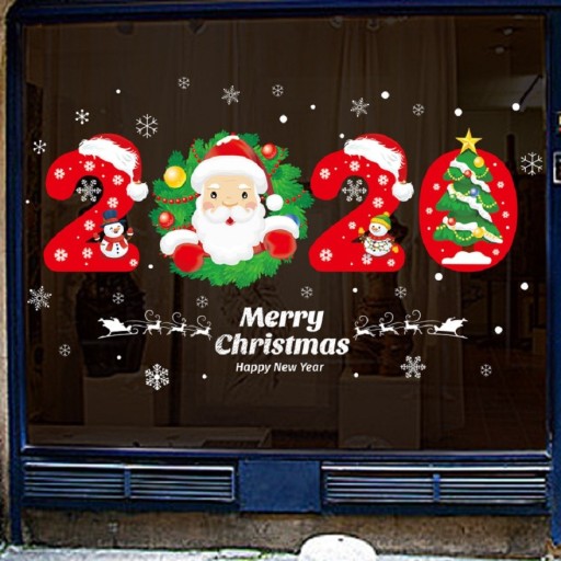 Kerst glas sticker