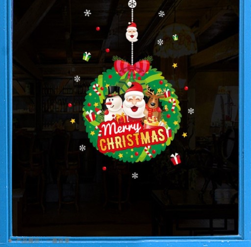 Kerst glas sticker