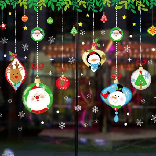Kerst glas sticker