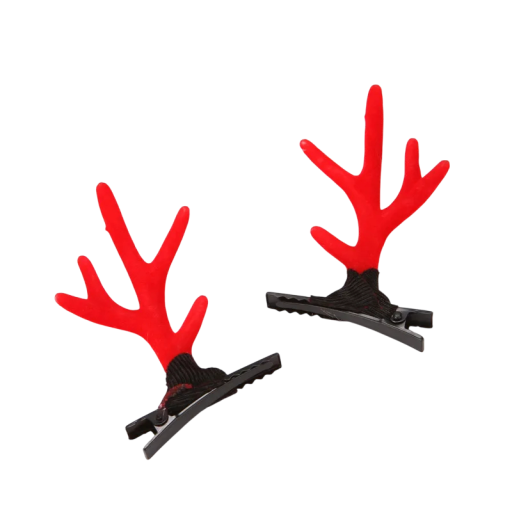 Kerst haarspeldjes met hertengeweien in bruin Stijlvolle accessoire voor winter- en kerstkapsels voor kinderen en volwassenen