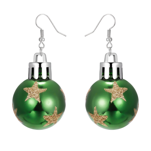 Kerst ronde oorbellen