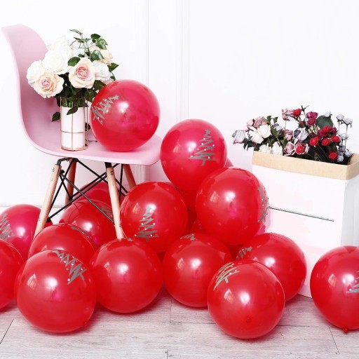 Kerstballonnen 10 stuks P4041