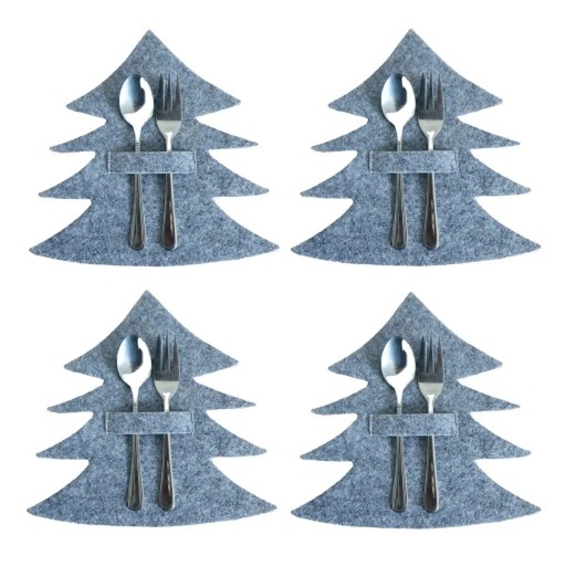 Kerstbestekkoffer - boom 4-delig V128