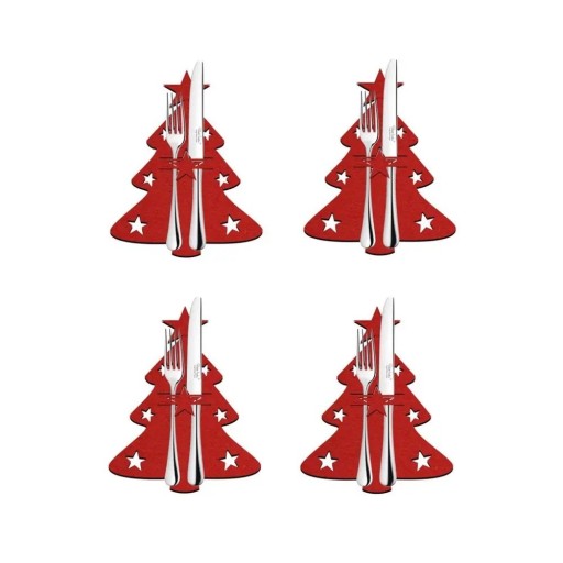 Kerstbestekkoffer - boom 4-delig V130