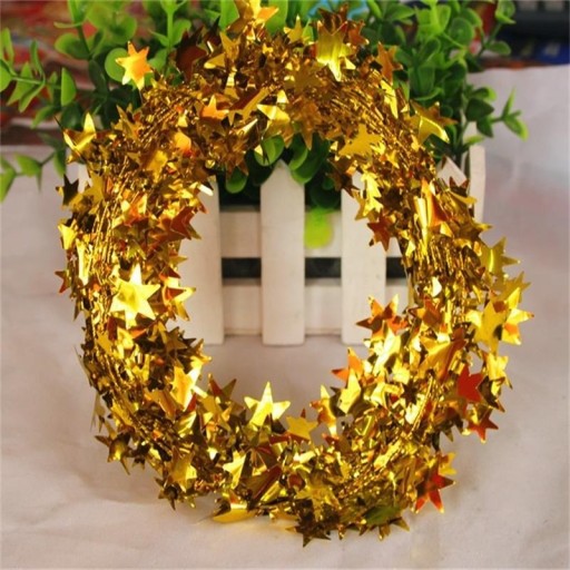 Kerstketting met sterren 7 m