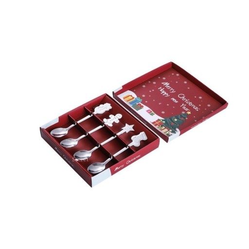 Kerstlepels in geschenkdoos 4 stuks