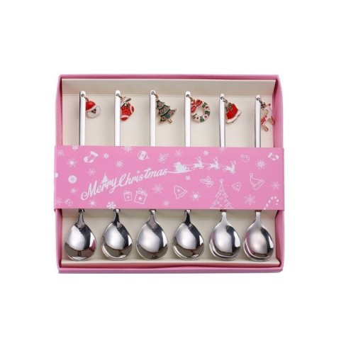 Kerstlepels in geschenkdoos 6 stuks