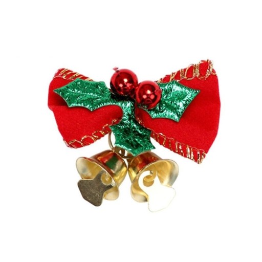 Kerststrikken met belletjes 2 stuks