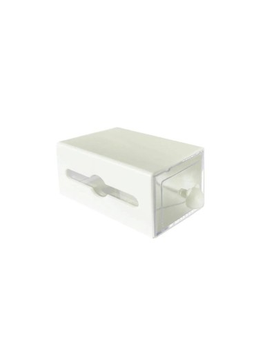 Kétirányú falra szerelhető tárolódoboz kozmetikai kellékekhez 10,2 × 6,5 × 5,5 cm műanyag szervező apró kozmetikához a fürdőszobában