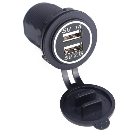 Kettős USB autós töltő K713 borítóval