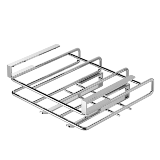 Keuken wandorganizer voor snijplanken en deksels 26,8 × 25,8 × 13,3 cm van roestvrij staal 304 zilver onder de kast