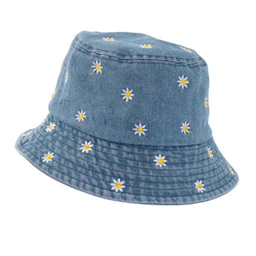 Keväinen naisten hattu 57 cm Puuvilla Kukkakuosi Kevyt hengittävä hattu kevääseen ja kesään Tyylikäs muotilisäke