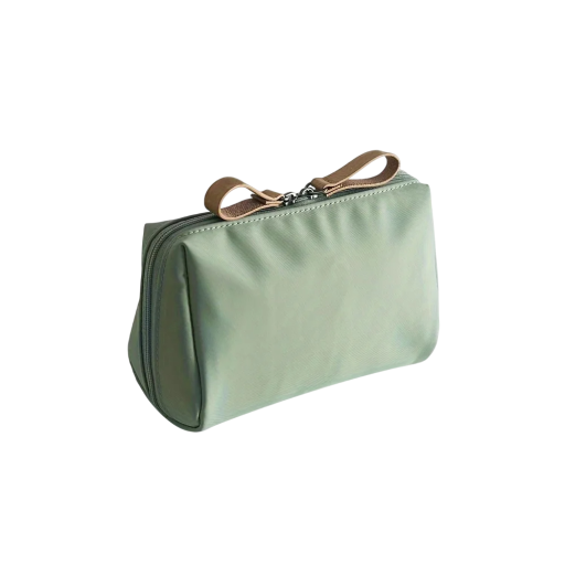 Kicsi egyszínű kozmetikai táska 17x11 cm Nylon utazótáska Hordozható tároló szervező Napi használatra Tisztálkodási tok