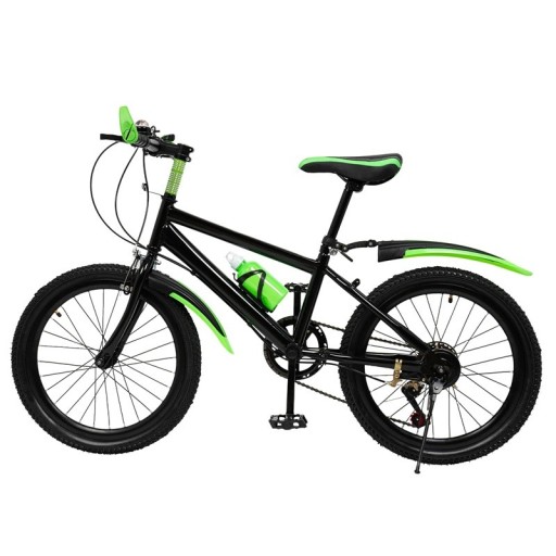 Kinder mountainbike met 7 versnellingen en verstelbaar zadel, 20 inch, frame van koolstofstaal, voor jongens en meisjes van 8–13 jaar