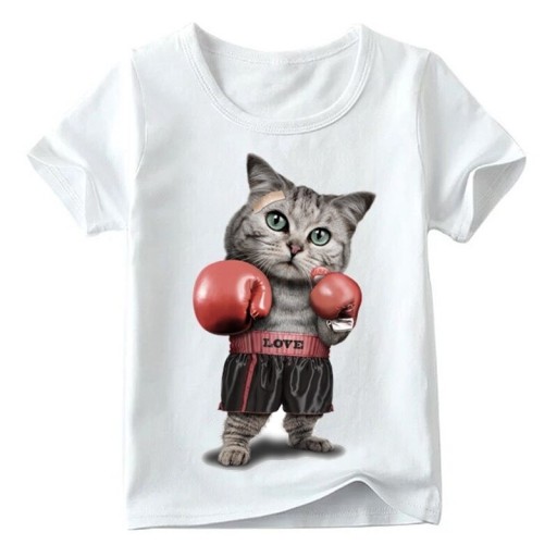 Kinder T-shirt met kat B1508