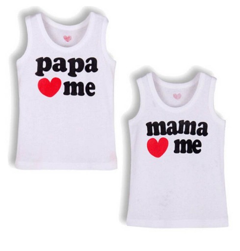 Kinder-Tanktop PAPA LOVES ME, MOM LOVES ME