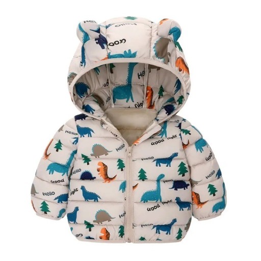 Kinder Winterjacke mit Kapuze und Ohren Unisex warme Jacke mit Reißverschluss Weicher, wärmender Polyester Niedliche Winterkleidung für Jungen und Mädchen