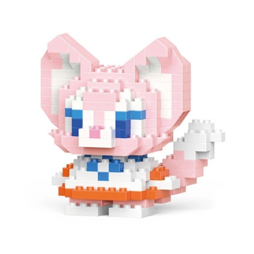 Kinderbouwpakket roze vos 214-delig 3D-model van kubussen 6x4x6,4 cm Creatief speelgoed voor kinderen Puzzelfiguur voor jongens en meisjes Cadeau