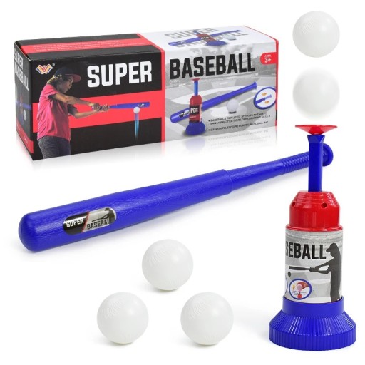 Kinderen baseballset 35,5×9,5×15 cm Automatische balwerping Telescoopknuppel Trainingssport speelgoed voor kinderen