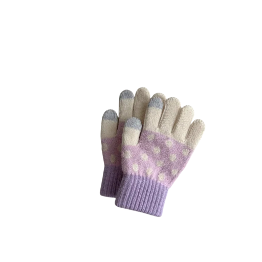 Kinderen Winterhandschoenen Vingerhandschoenen Met Kleurrijke Puntjes Maat 12,5 x 9 cm Gebreid Voor Kinderen 3-7 Jaar Warm Voor Sneeuw en School