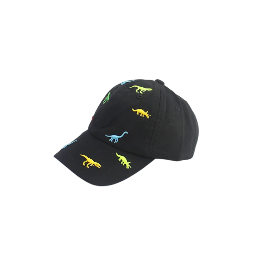 Kinderkappe mit Dinosaurier-Stickerei Größe ca. 50 cm Für Kinder von 1–3 Jahren Verstellbare Sommermütze mit Schirm Baumwolle Polyester