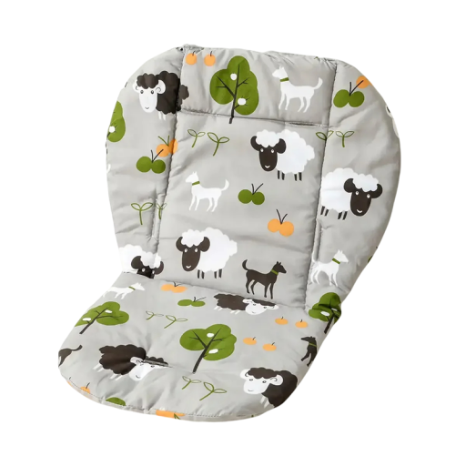 Kinderkissen 65x50 cm Sitz für Hochstuhl und Kinderwagen Weiches doppelseitiges atmungsaktives Sitzkissen mit Tiermuster Robustes bequemes