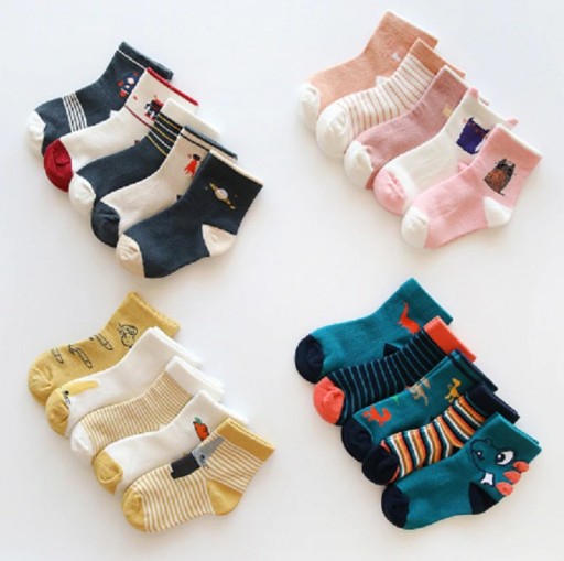 Kindersocken mit Bildern – 5 Paar