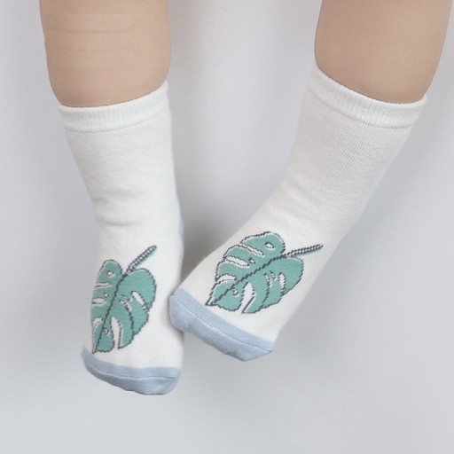 Kindersocken mit Pflanzendruck